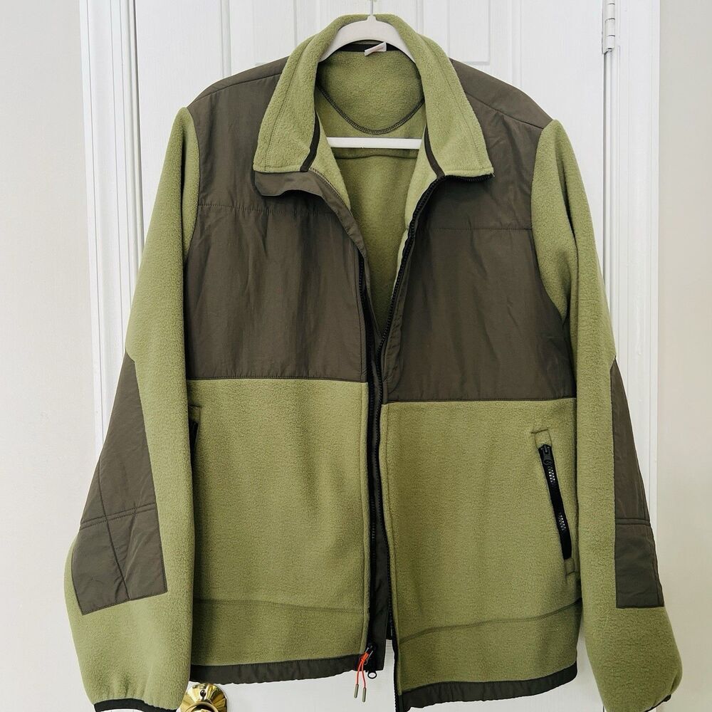 Ozark Trail Green Fleece Sustainable Recycled Polyester Zip up Mens Jacket Sz 2X